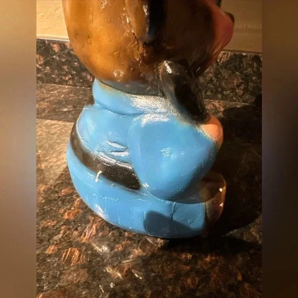 VINTAGE Ceramic Police Bear Coin Piggy Bank 60’s 70’s Collectible Nursery Decor - Picture 7 of 16